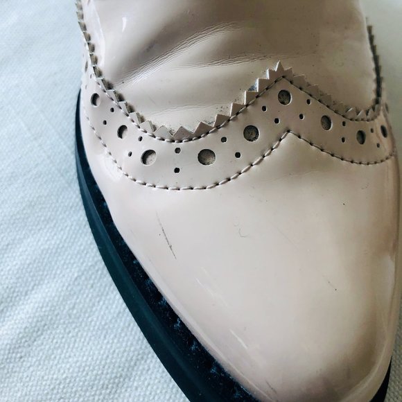 DSW Gunmetal Marushka Wingtip Vegan Pink Patent Oxford 7 - Picture 9 of 11